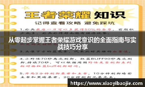 从零起步掌握王者荣耀游戏意识的全面指南与实战技巧分享